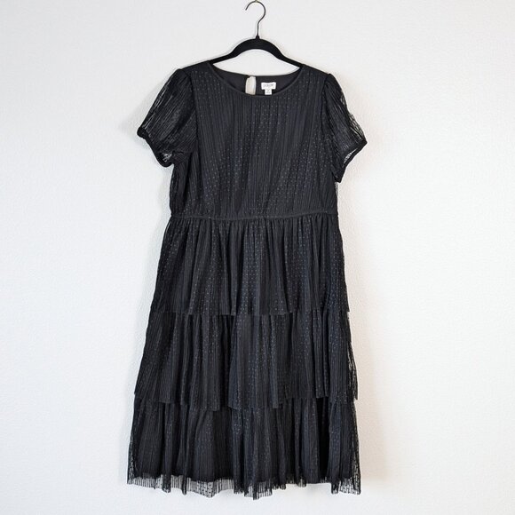 NWT J. CREW Pleated Flock-Dot Puff-Sleeve Dress SZ 8 - Picture 3 of 15